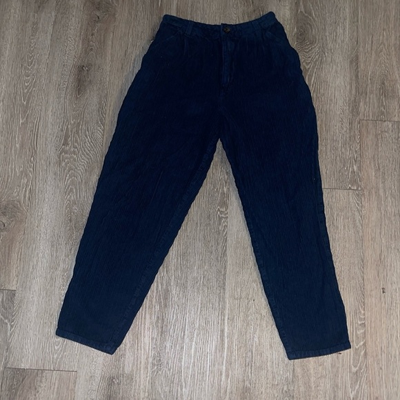 Free people High waisted corduroy trousers navy size 4 - Picture 2 of 8